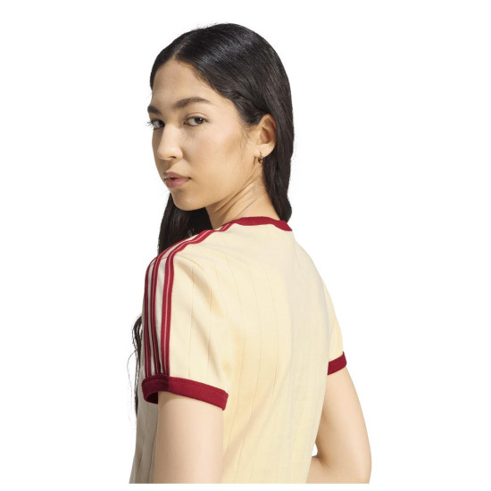 Adidas Γυναικεία κοντομάνικη μπλούζα Pinstripe Short Sleeve Slim T-Shirt